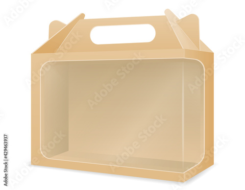 brown cardboardfor packaging goods and gifts box vector illustration