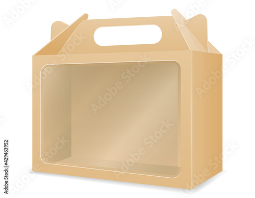 brown cardboardfor packaging goods and gifts box vector illustration