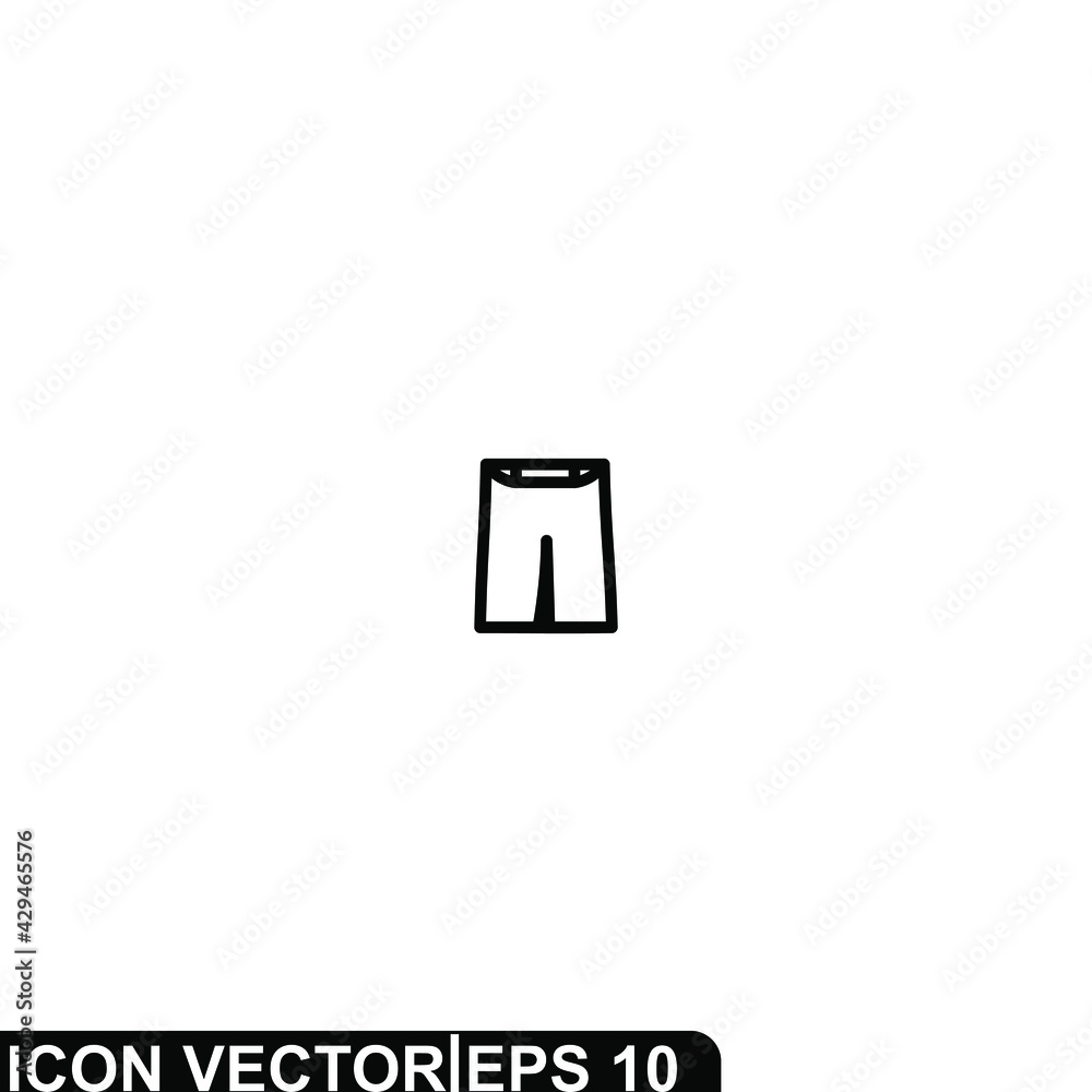 Simple Icon Sarong Vector Illustration Design. Outline Style, Black Solid Color.