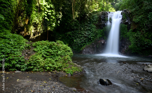 Small waterfall of Gitgit in singaraja regency of Bali
