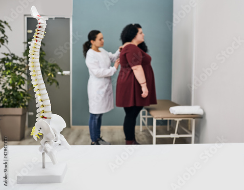 Slika na platnu Protrusion and herniation disc in obese people