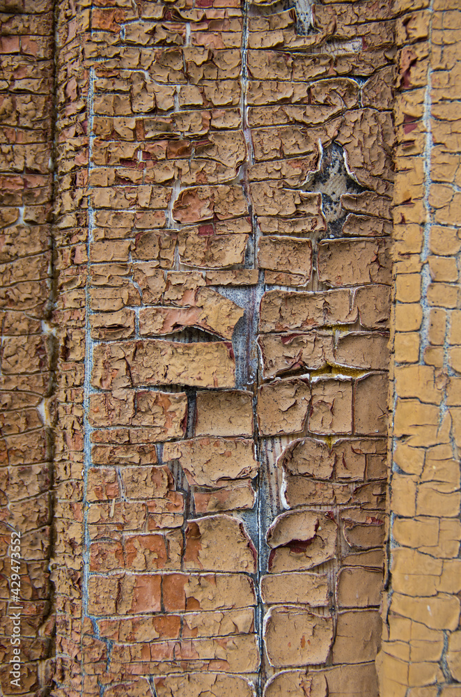 The texture of old cracked paint.