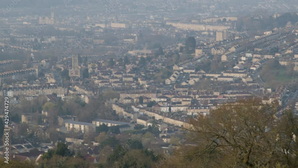 Panning Long Shot Across the City of Bath Panning Long Shot Across the City of Bath