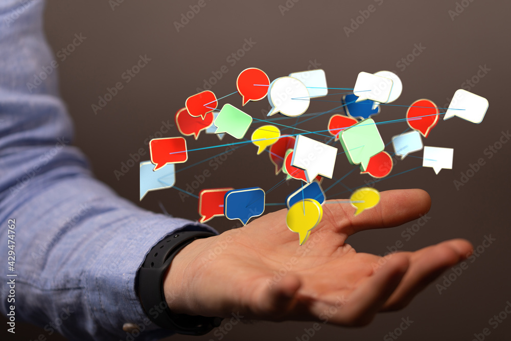 speech bubbles, communication concept 3d speech bubbles, communication concept 3d