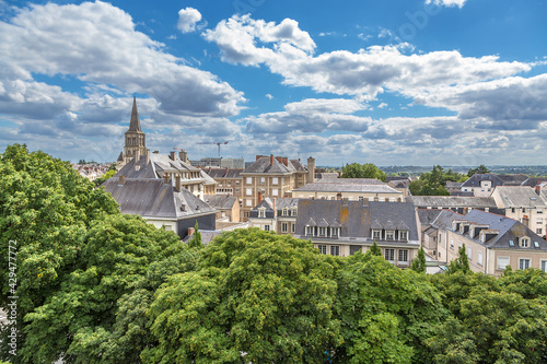 Angers, France. Scenic view of the city from the castle  photo