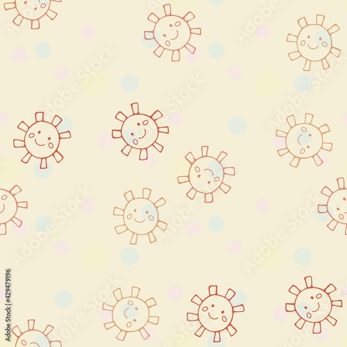 summer vector Tropical background with sun. Yellow Stylized Sun in Inky Painted . Exotic hawaiian wallpaper. Summer tropical colors. Exotic hawaiian jungle, summertime style. Summer vector illustratio