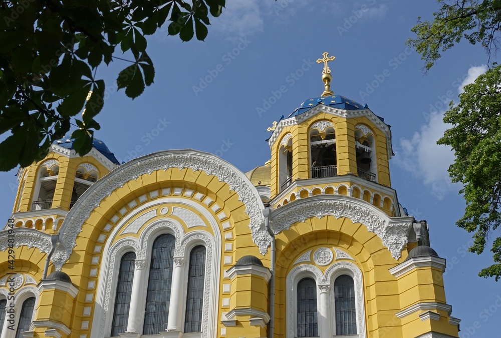 Domes of the Vladimir Cathedral in Kiev