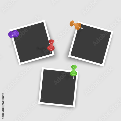 Set of vintage photo frames, Photo realistic Photo Frame Template for your photos