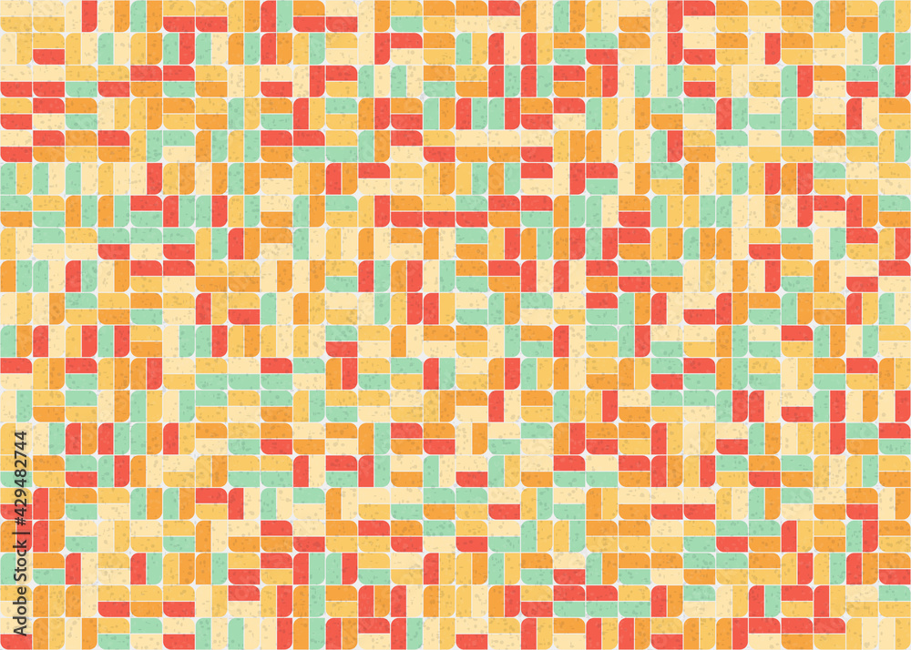 Fototapeta premium Abstract Geometric Pattern generative computational art illustration