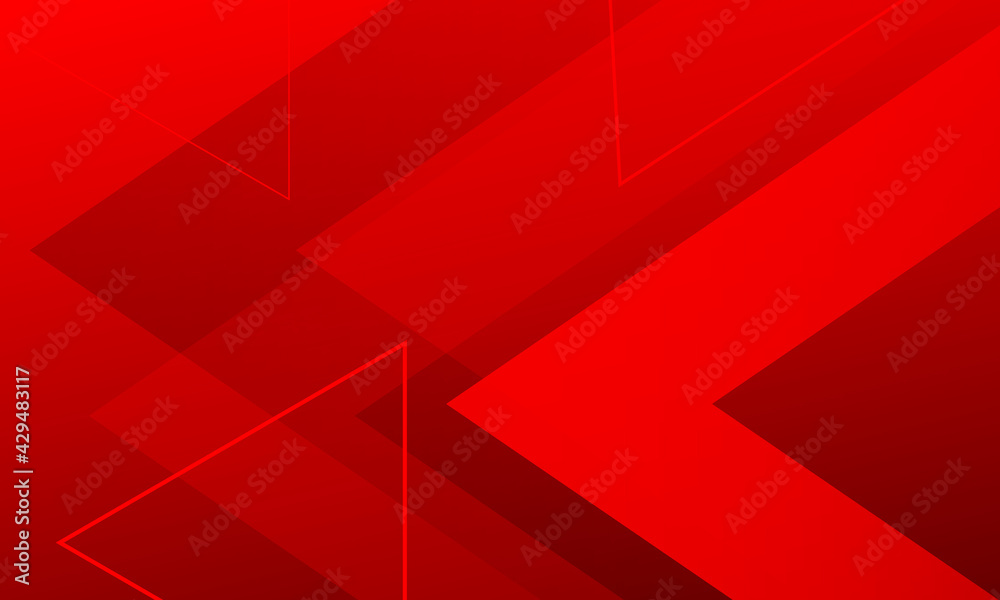 Red abstract background. Dynamic shapes composition. Cool background design for posters. Vector illustration