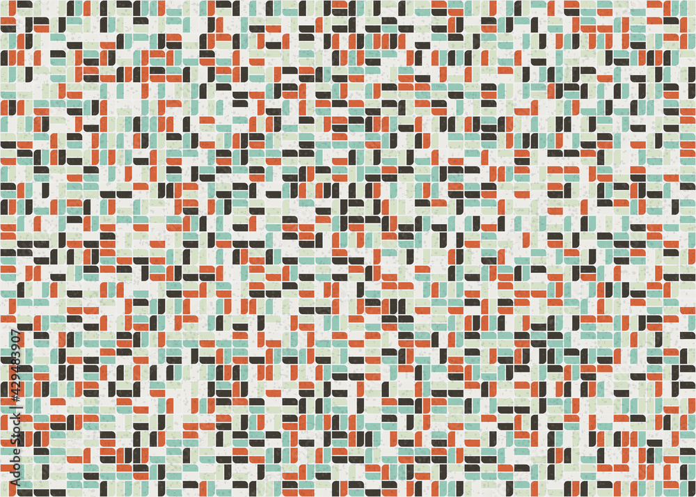 Fototapeta premium Abstract Geometric Pattern generative computational art illustration