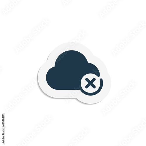 Delete Cloud Service - Sticker