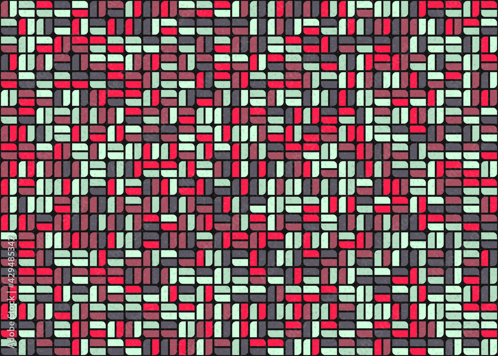 Fototapeta premium Abstract Geometric Pattern generative computational art illustration