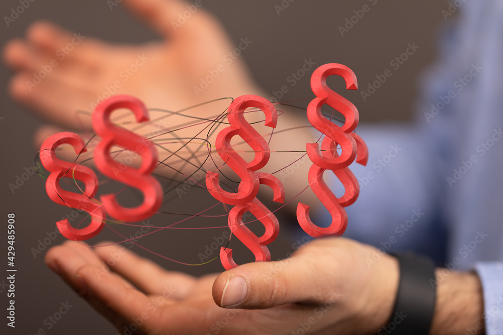 Symbol of Law and Justice - Paragraph / section sign - 3D Rendering Symbol of Law and Justice - Paragraph / section sign - 3D Rendering