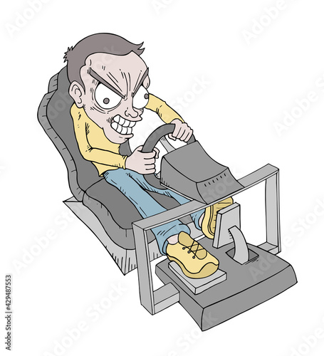 Crazy simracer driving