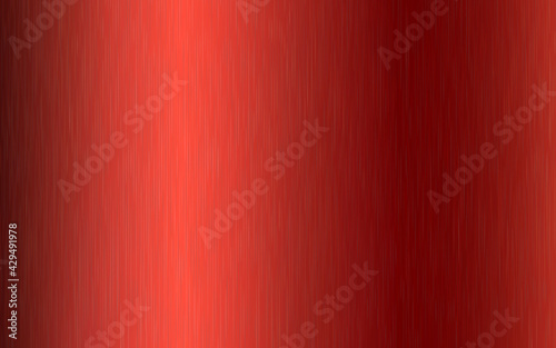Red metallic radial gradient with scratches. Red foil surface texture effect. Vector illustration