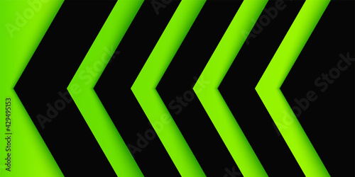 Abstract modern futuristic technology green lime light line shadow on black blank space design vector illustration
