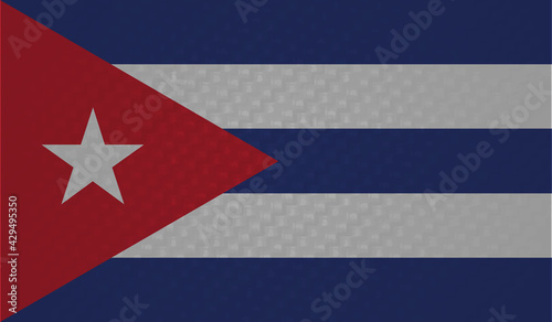 Vector Illustration flag of cuba in grunge texture style.