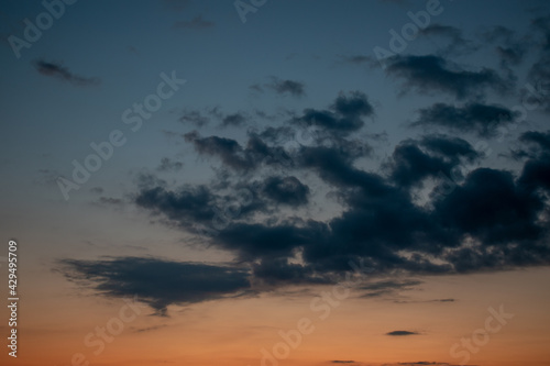 clouds over the sunset