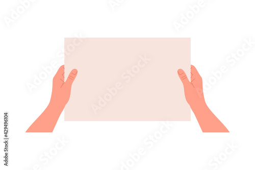 Human rights discriminatory banner. Vector illustration in cartoon style on an isolated white background