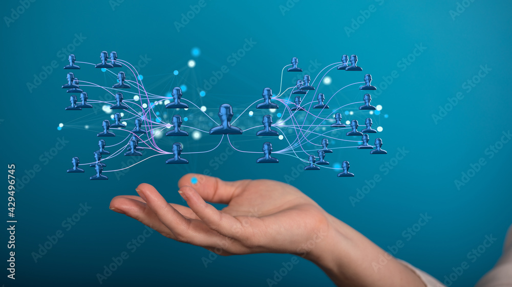 Fototapeta premium team hierarchy connection group digital