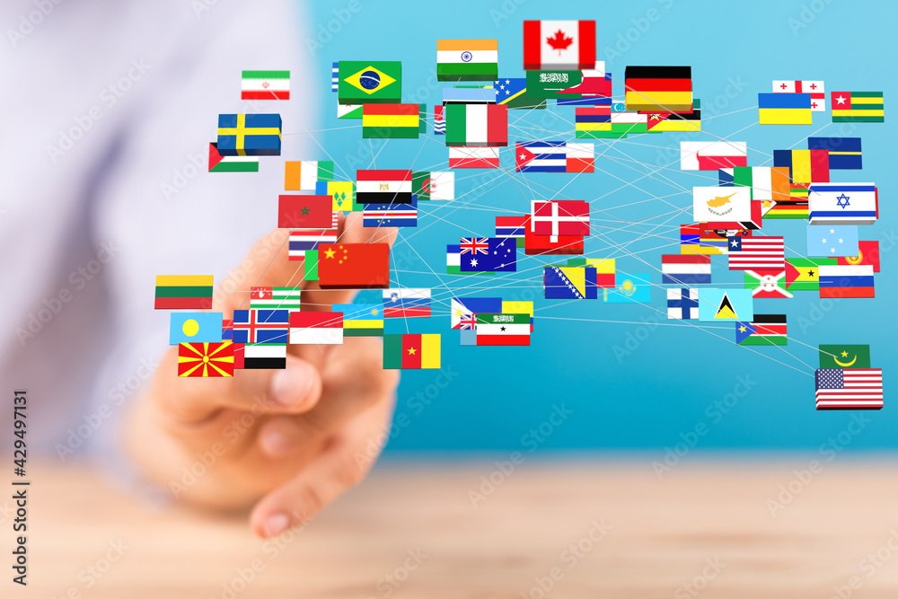 National flags of the countries 3d National flags of the countries 3d
