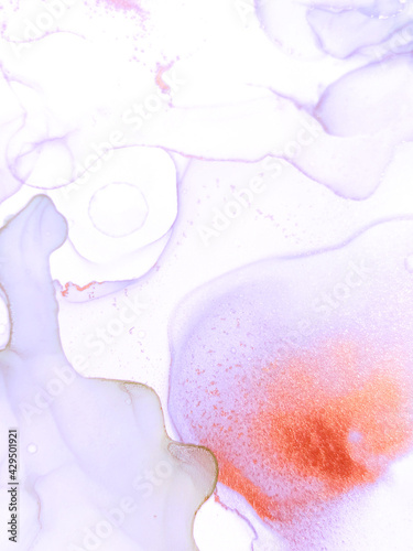 Alcohol Ink. Art Effect Artistic Design. Sea