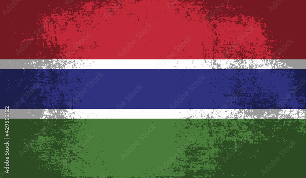 Gambia grunge flag. Vector illustration. Gambia grunge flag. Vector illustration.