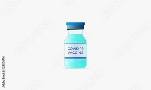 bottle vaccine isolated on white background.