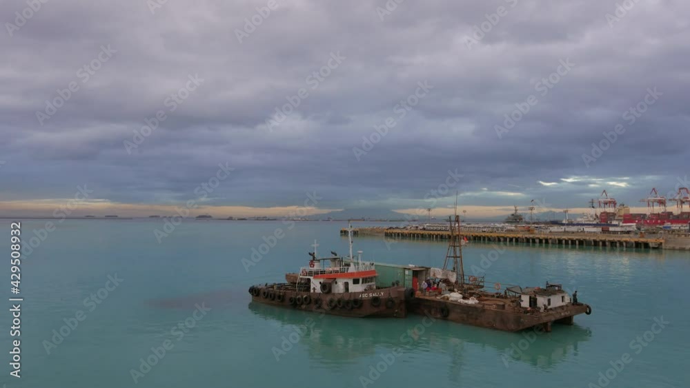Manila city harbor Philippines