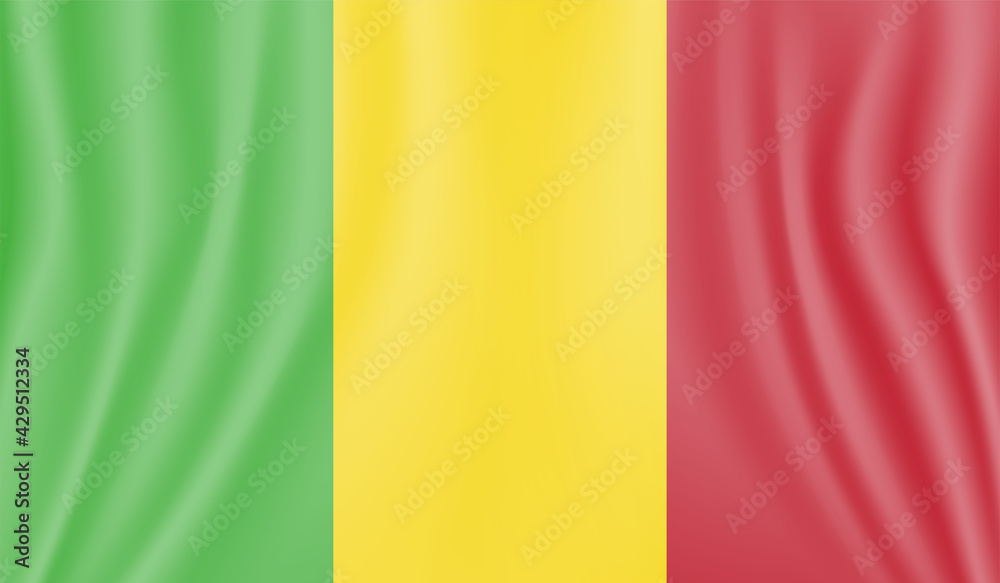 Naklejka premium Guinea national flag created in grunge style