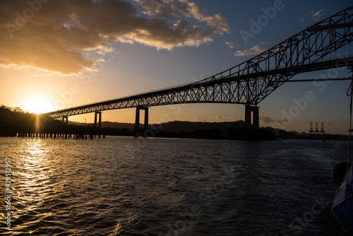 Fototapeta Naklejka Na Ścianę i Meble -  Bridge of the Americas, Panama City. Panama Canal