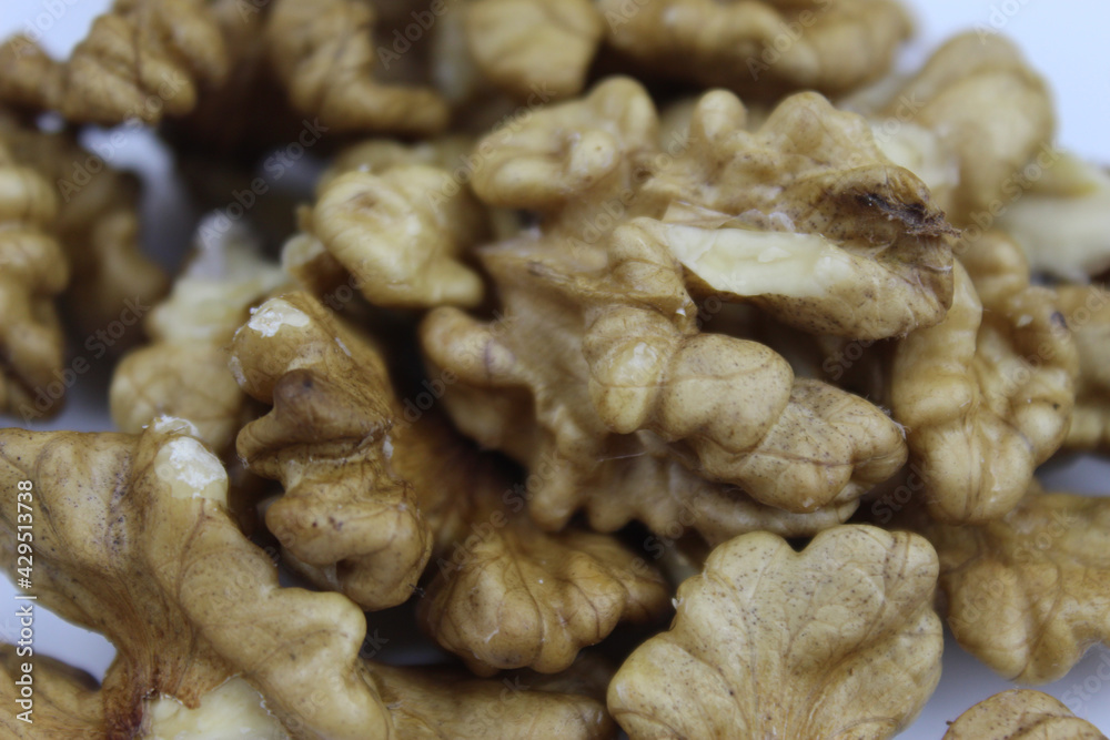 Walnut kernel up close. Fruit nut. Walnut fruit. Food background. Walnut kernel up close. Fruit nut. Walnut fruit. Food background.