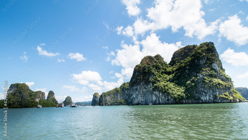 Ha long bay islands in Vietnam