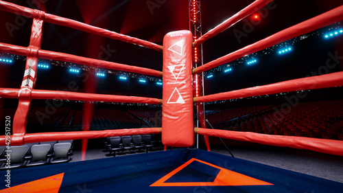 Wallpaper Mural Empty boxing arena waiting new round  Torontodigital.ca