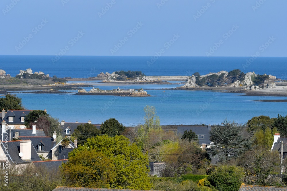 Beautiful seascape at Bugueles in Brittany. France