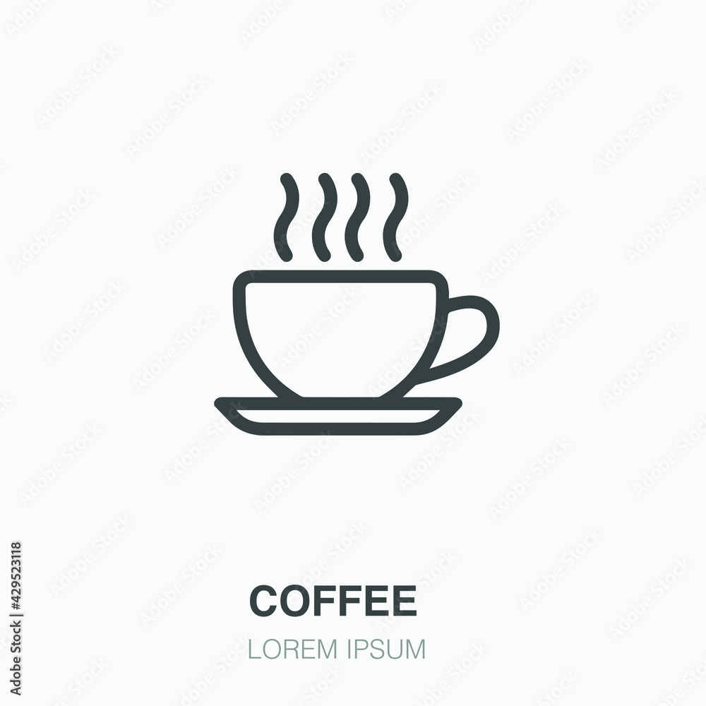 Coffee line icon. Illustration usable for menus in restaurants Coffee line icon. Illustration usable for menus in restaurants