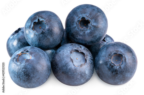 Blueberries fruit isolated on white background, Fresh Blueberry on White Background With clipping path,