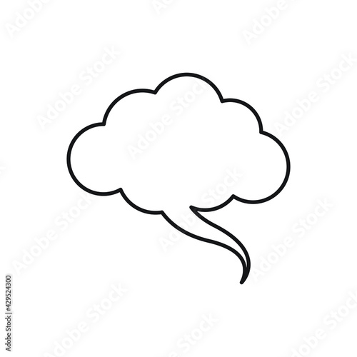 Trendy think bubble in flat style. vector illustration