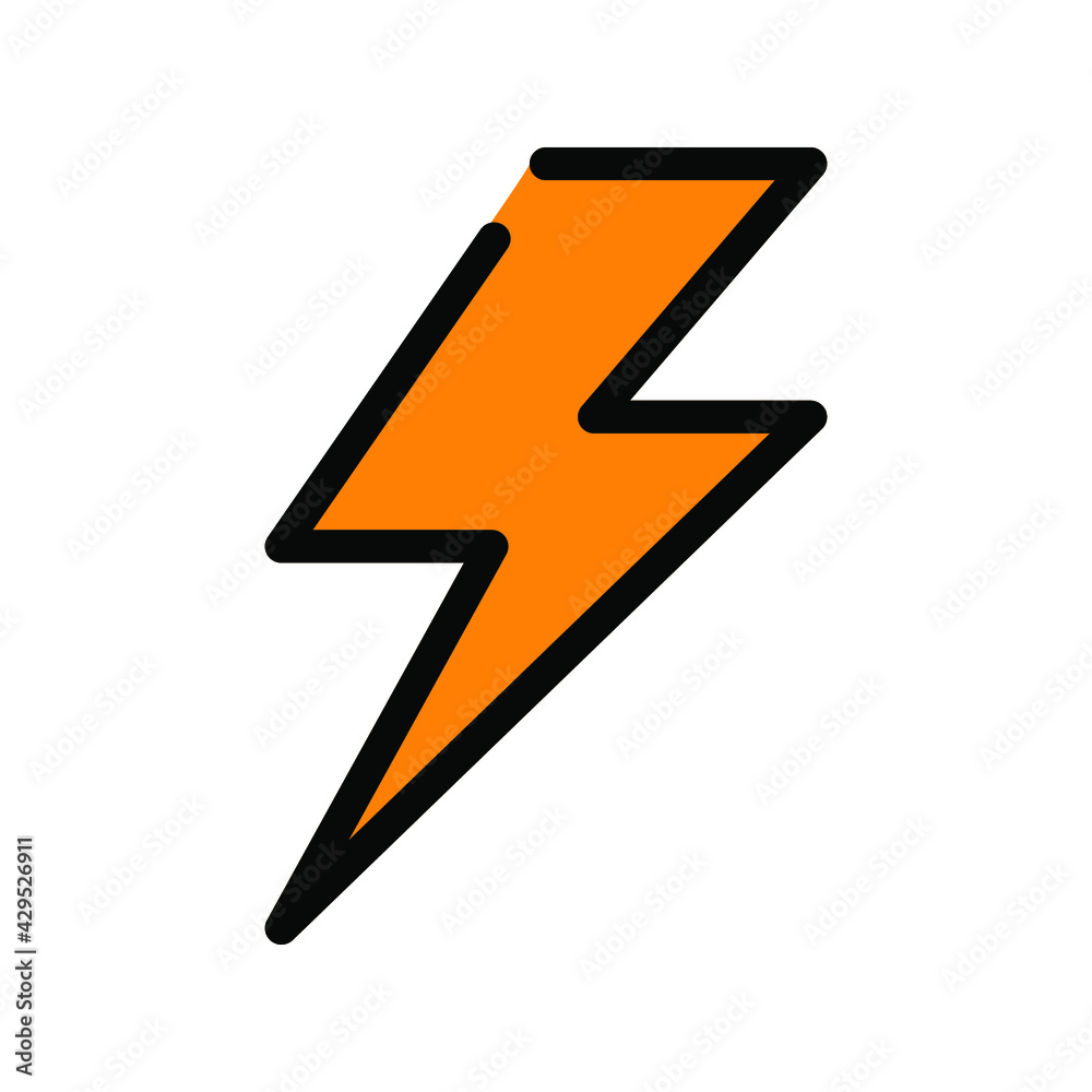 Illustration Vector graphic of lightning icon Illustration Vector graphic of lightning icon