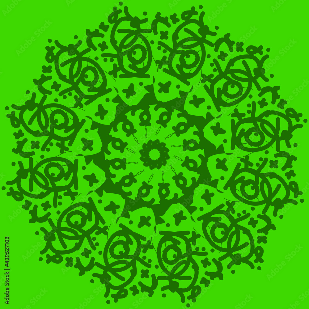 abstract floral background. green patterns with various shapes. isolating light green background.vector abstract floral background. green patterns with various shapes. isolating light green background.vector