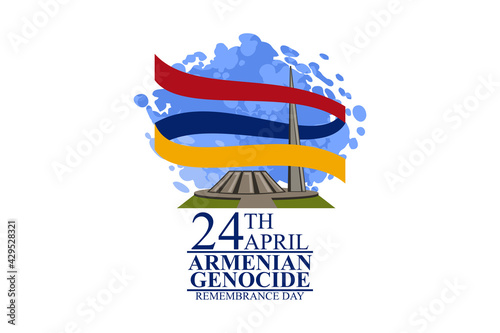 April 24, Armenian Genocide Remembrance Day vector illustration. Suitable for greeting card, poster and banner.