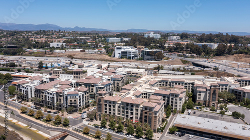 Aerial daytime view of the downtown area of Laguna Niguel, California, USA.