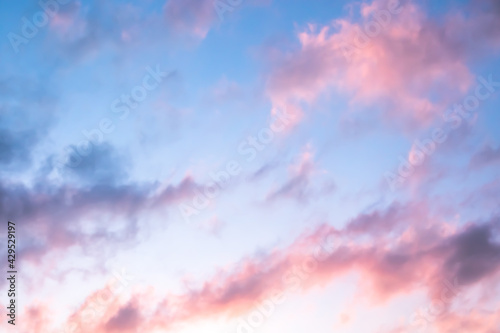 colorful sunset clouds over sky