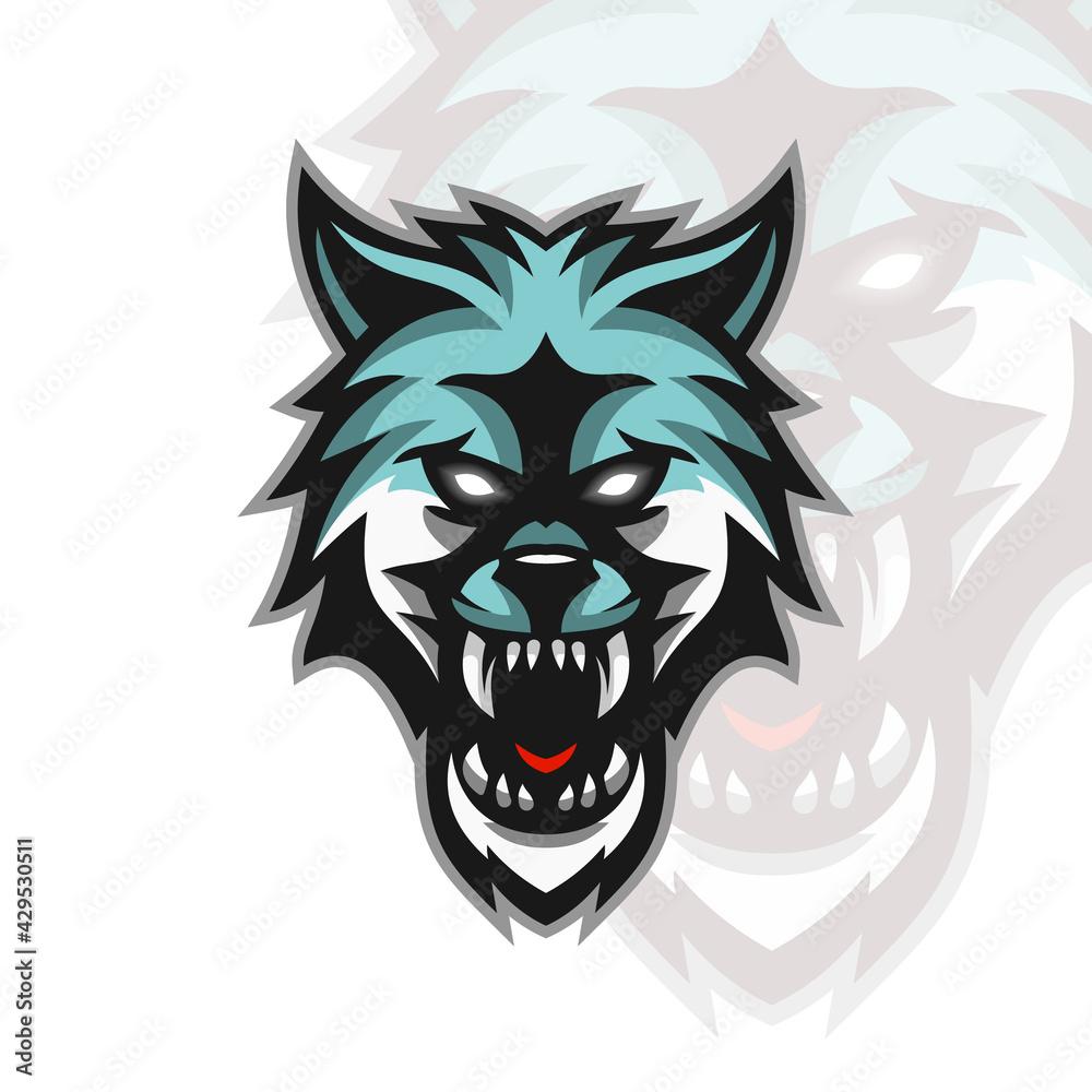 Modern Illustration Vector head winter wolves logo for Template