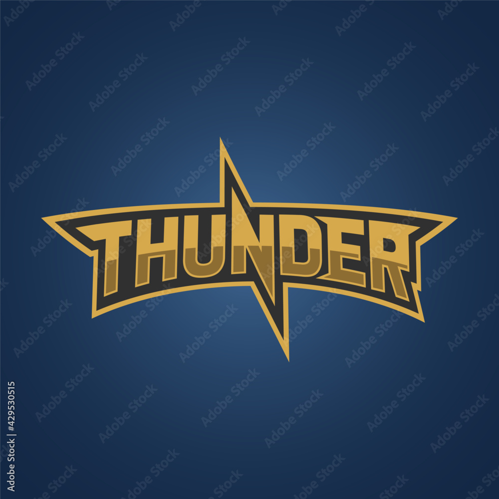 thunder Logo Template. Vector Logos Illustration