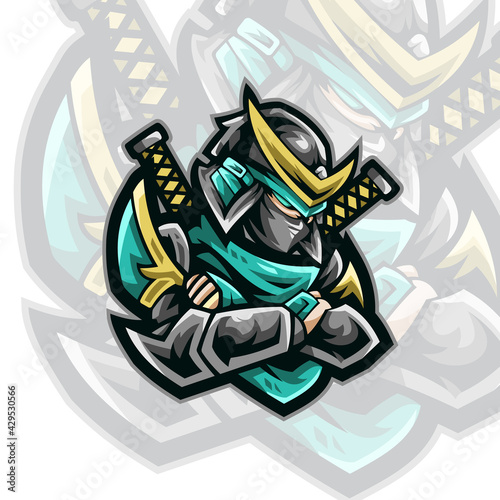 Samurai Warrior Logo Vector Illustration for template