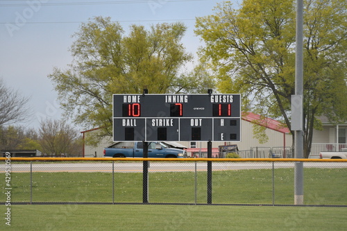 Photography Baseball Scoreboard