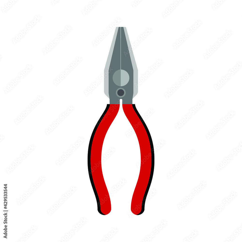 Pliers on white background, vector illustration Pliers on white background, vector illustration