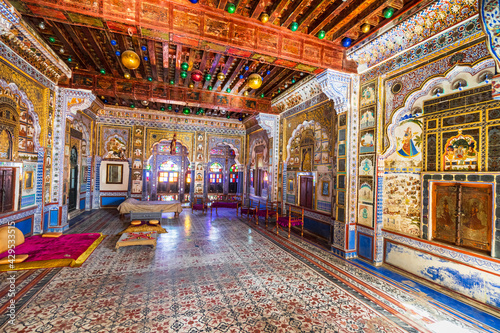 Ceramic decoration inside Mehrangarh fort.